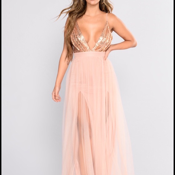 sequin top flowy bottom dress